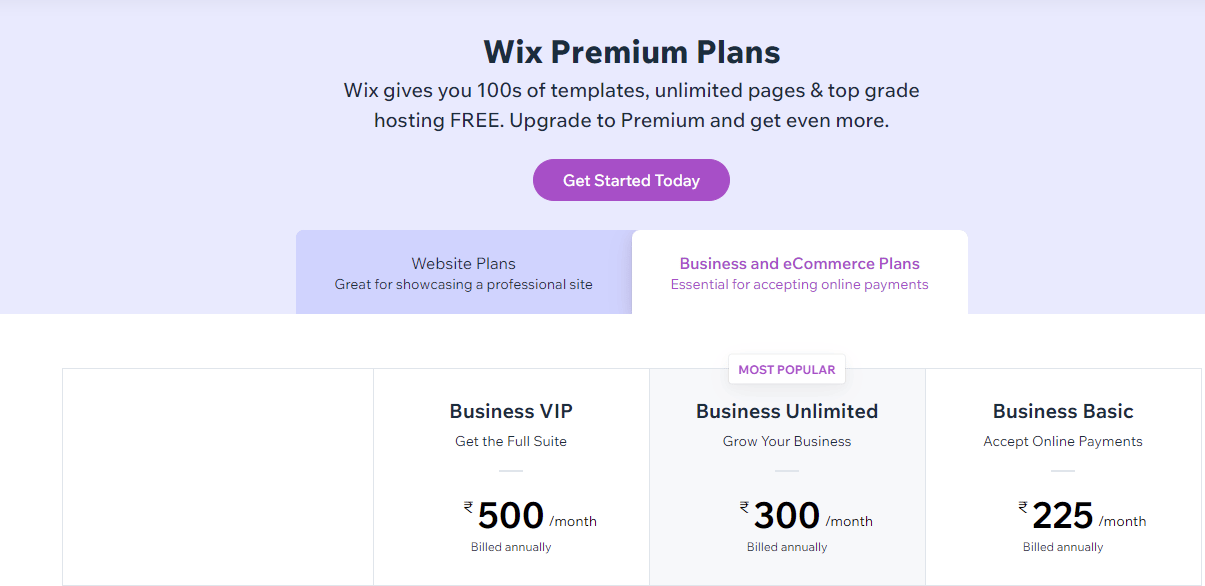 Wix-business-and-eCommerce-plan