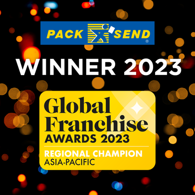 PACK & SEND wins Regional Champion, Asia-Pacific at Global Franchise Awards 2023