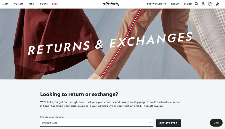 Allbirds returns portal