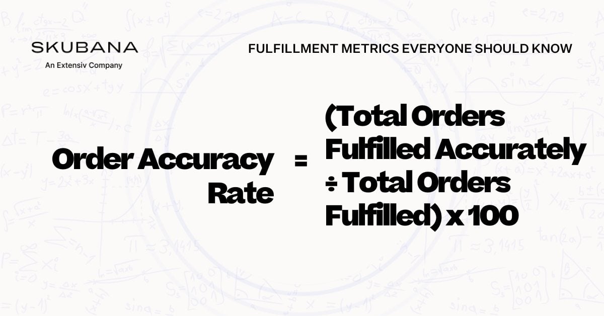Formula to calculate order accuracy rate