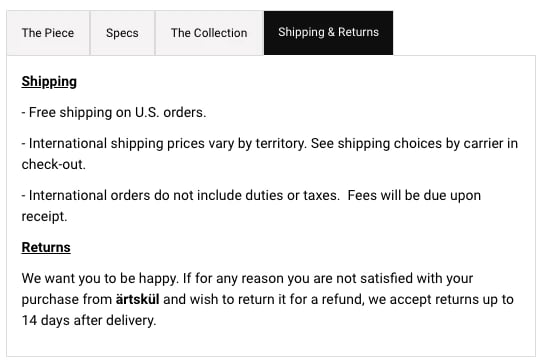 ARTSKUL- shipping policies