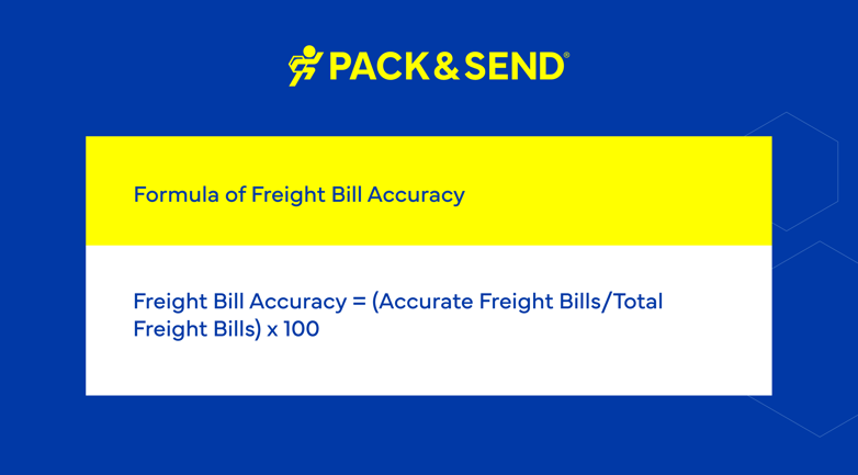 Formula of Freight Bill Accuracy