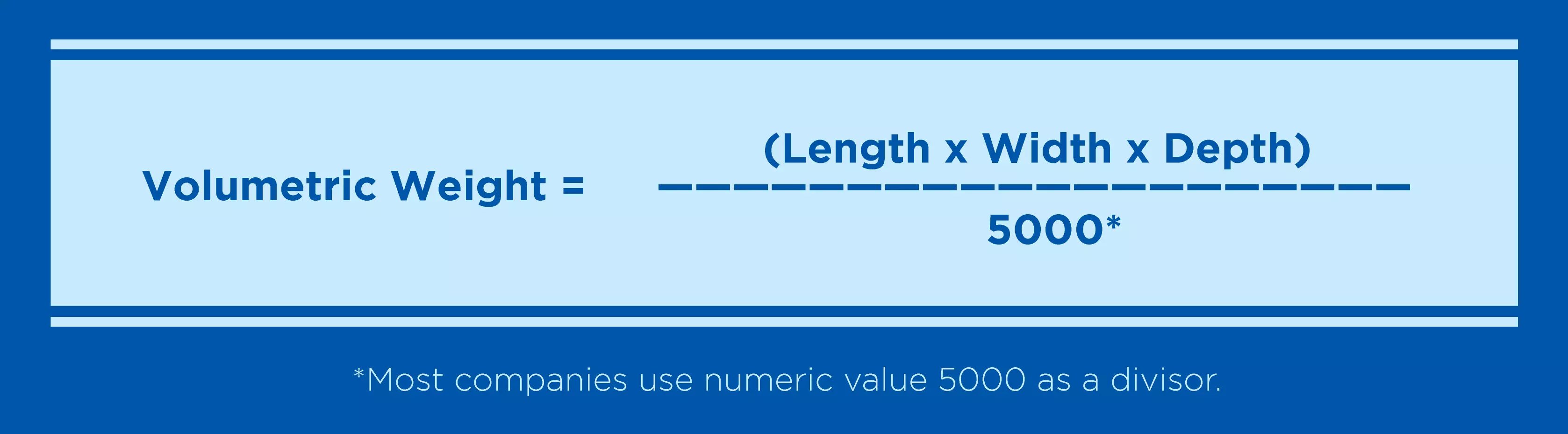 Volumetric-weight