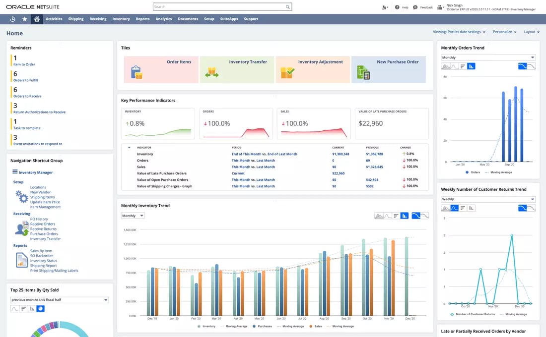 Oracle NetSuite - Inventory Management Software