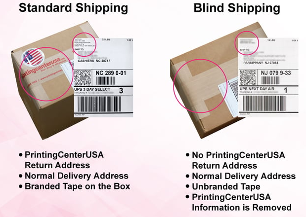 Standard shipping vs bling shipping label